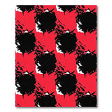 Bold Red Black Splatter Abstract Area Rug