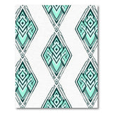Teal Diamond Geometric Area Rug