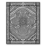 Zebra Cross Geometric Black White Area Rug