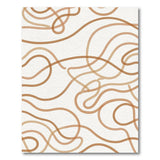 Wavy Abstract Wavy Beige Area Rug