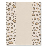 Washable Beige Leopard Print Area Rug, Low Pile Non-Slip Pet Friendly