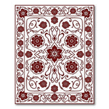Red Traditional Persian Ornate Red Floral Persian Area Rug
