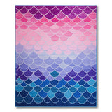 Multi-color and Patterns Mermaid Scales Gradient Area Rug