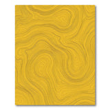 Yellow Topographic Contour Area Rug