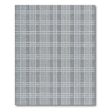 Modern Grey Plaid Woven Area Rug