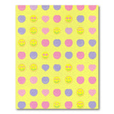 Cheerful Smiley Faces Hearts Yellow Area Rug