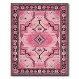 Vibrant Pink Southwestern Geometric Area Rug