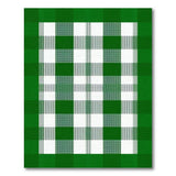 Green Green White Gingham Check Area Rug