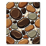 Organic Pebble Texture Brown Tan Area Rug