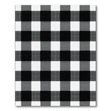 Rustic Black White Checkered Gingham Rug