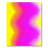 Vibrant Yellow-Pink Gradient Wave Abstract Rug