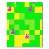 Playful Purple Bunny Kids Cartoon Area Rug