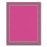 Pink Diamond Lattice Rug with Ornate Border