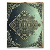 Teal Ornate Mandala Distressed Area Rug