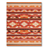 Vibrant Orange Southwestern Geometric Area Rug