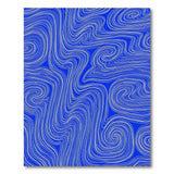 Blue Wavy Contour Abstract Area Rug
