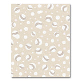 Beige Wavy Circles Abstract Area Rug