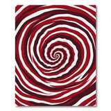 Hypnotic Red Spiral Vortex Area Rug
