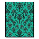 Teal Damask Floral Vintage Area Rug