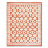 Blush Pink Terracotta Geometric Area Rug