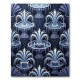 Purple Art Deco Fountain Cascade Rug