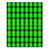 Vibrant Lime Green Plaid Area Rug
