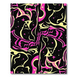 Cosmic Swirl Pink Yellow Abstract Area Rug