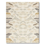 Beige Abstract Organic Shapes Area Rug
