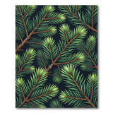 Rustic Pine Branch Evergreen Area Rug