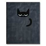 Sleepy Black Cat Plush Shag Rug