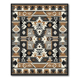 Bold Southwestern Geometric Area Rug Black Tan Grey