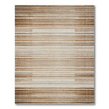 Brown and Tan Brown Tan Striped Geometric Area Rug