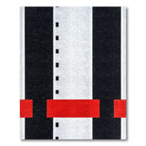Bold Black Red Geometric Stripe Area Rug
