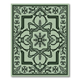 Green Traditional Persian Ornate Green Traditional Persian Area Rug