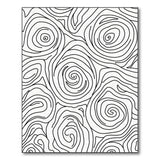 Black and White Swirling Abstract Black White Area Rug