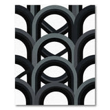 ODIKA Modern Geometric Arch Washable Rug - Low Pile Non-Slip Area Rug