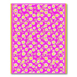 Floral Vintage Pink Vibrant Pink Daisy Floral Area Rug