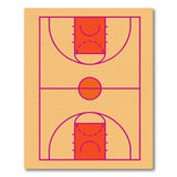Geometric Basketball Court Area Rug