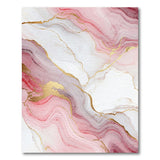 Pink Gold Marble Swirl Abstract Area Rug