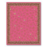 Pink Leaf Vine Floral Area Rug