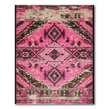Hot Pink Distressed Southwestern Area Rug