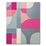Vibrant Pink Geometric Modern Area Rug