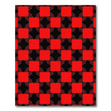 Geometric Modern Red Bold Red Black Geometric Plaid Area Rug