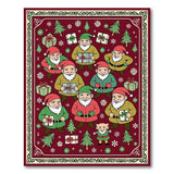 Festive Gnomes with Gifts Christmas Area Rug