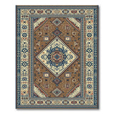 Tan Brown Traditional Persian Medallion Area Rug