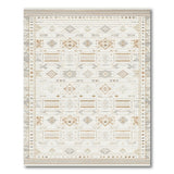 Beige Grey Diamond Geometric Southwestern Rug