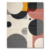 Abstract Geometric Circle Area Rug