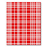 Red Geometric Modern Bold Red Geometric Grid Area Rug