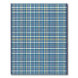 Navy Blue and Yellow Plaid Area Rug