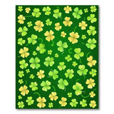 Lucky Shamrock Clover Scatter Green Area Rug